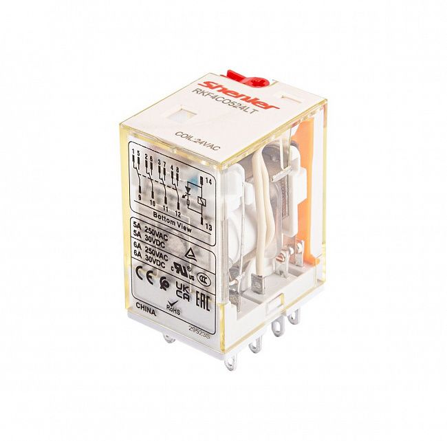 Промежуточное реле Shenler RKF4CO524LT 4CO 6A 24VAC